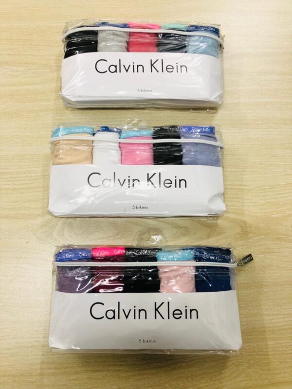 Calvin Klein Ladies 5 Pack Bikini Briefs Underwear Woman's Knickers Panties - Image 3