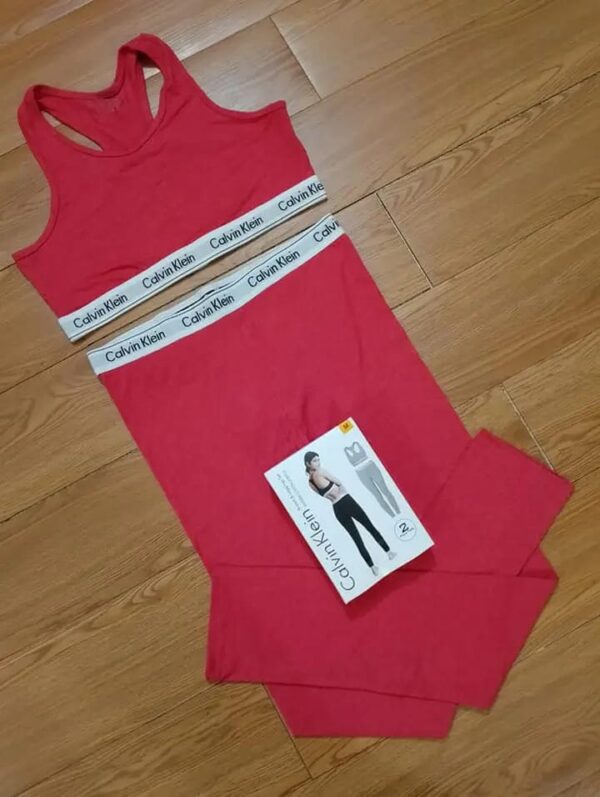 New Calvin Klein Bralett & Leggings Yoga Gym Set Sport Bra - Image 9