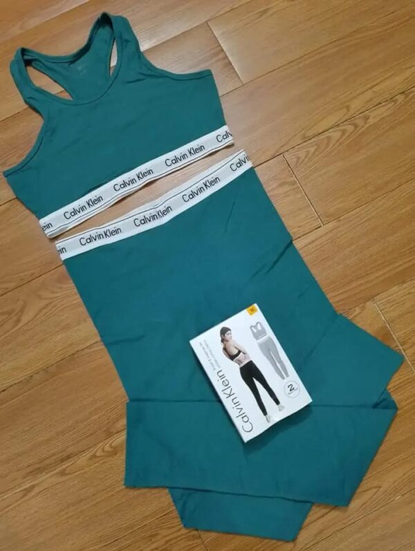 New Calvin Klein Bralett & Leggings Yoga Gym Set Sport Bra - Image 12